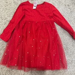 Hanna Andersson Red Tee with Gold Polka Dots